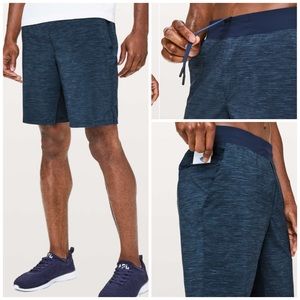 Lululemon T.H.E. Short 9" Updated Heather Allover Iron Blue True Navy size XL